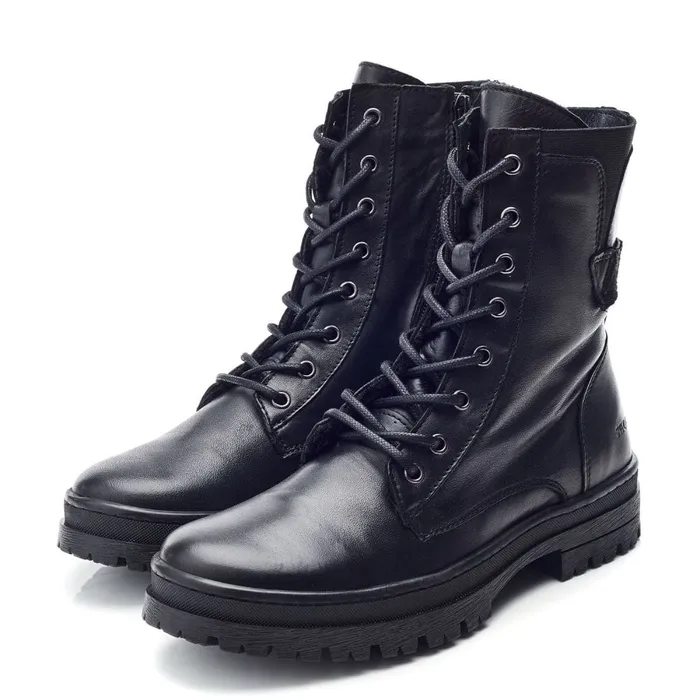 Chunky Boots Women Moda In Pelle Shoon Sh Odcombe Black Leather