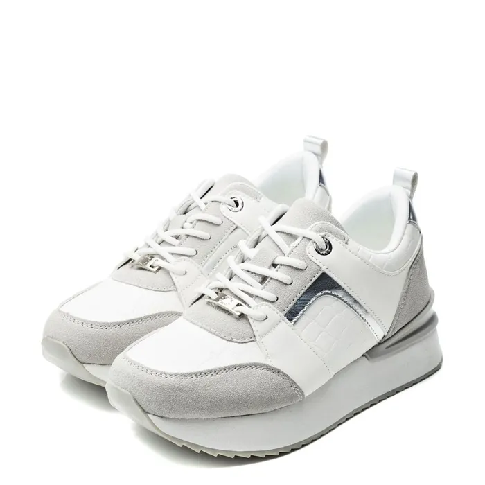 Chunky Trainers Women Moda In Pelle Addelea White Porvair