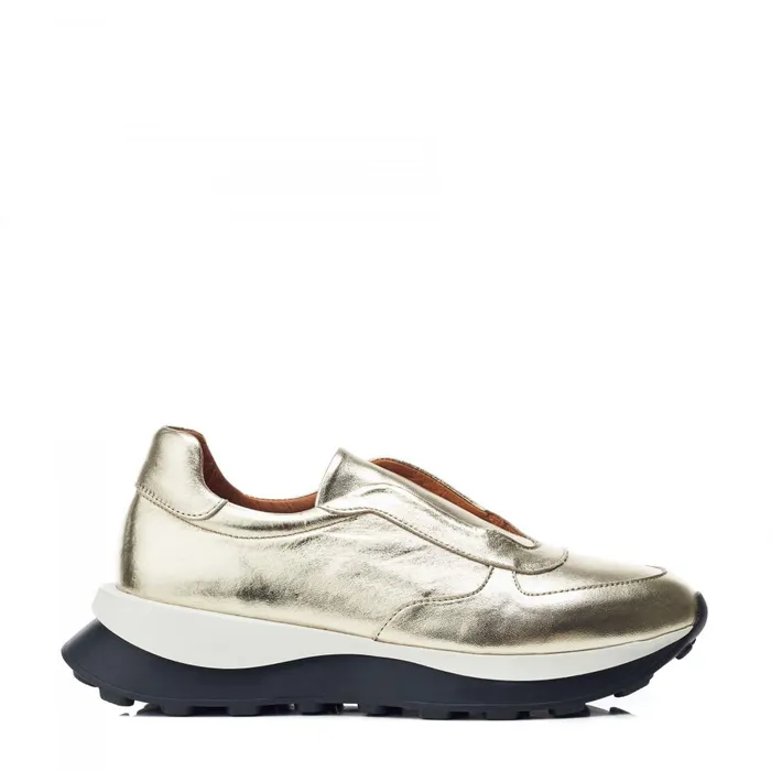 Chunky Trainers Women Moda In Pelle Bsoleful BBristol Gold Leather