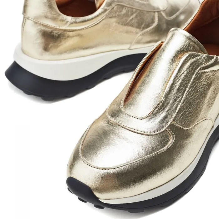 Chunky Trainers Women Moda In Pelle Bsoleful BBristol Gold Leather
