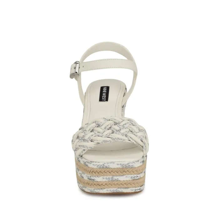 Cinka Woven Platform Sandals Whitesilver Women Nine West Platforms Cinka Woven Platform Sandals Whitesilver Women Nine West Platforms