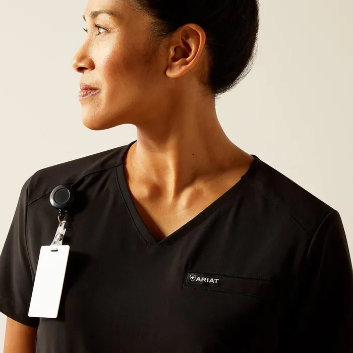 Clara 6 Pocket Scrub Top Black Women Ariat Scrubs Clara 6 Pocket Scrub Top Black Women Ariat Scrubs