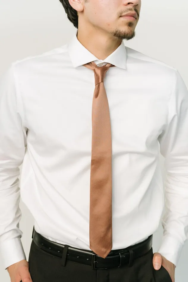 Classic Satin Tie Bronze Women Baltic Born Ties