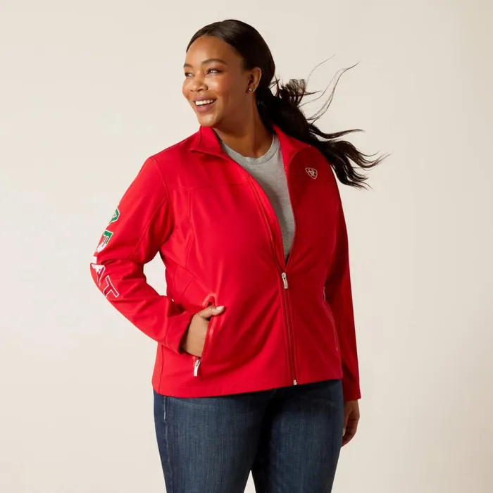 Classic Team Softshell MEXICO Jacket Red Women Ariat Jackets and Vests Classic Team Softshell MEXICO Jacket Red Women Ariat Jackets and Vests