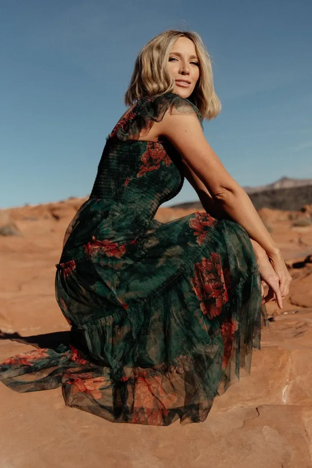 Clementine Tulle Midi Dress Dark Green Floral Women Baltic Born Tulle Styles Clementine Tulle Midi Dress Dark Green Floral Women Baltic Born Tulle Styles