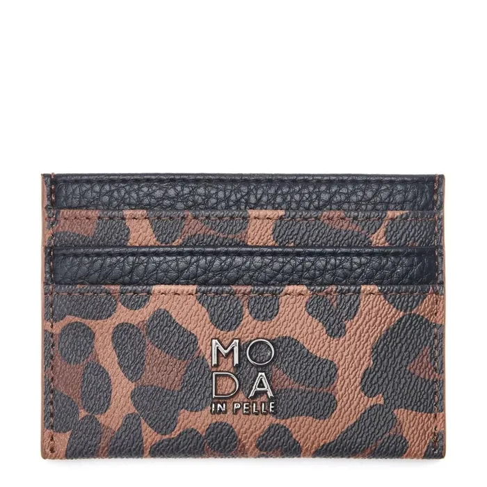 Clutch Bags Women Moda In Pelle Ali Cardwallet Dark Leopard Porvair