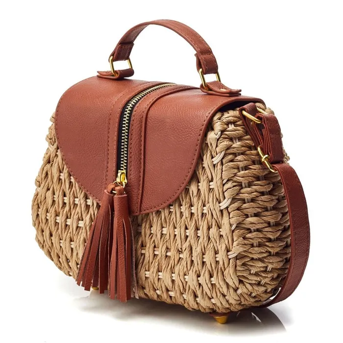 Clutch Bags Women Moda In Pelle Ravello Bag Tan Raffia