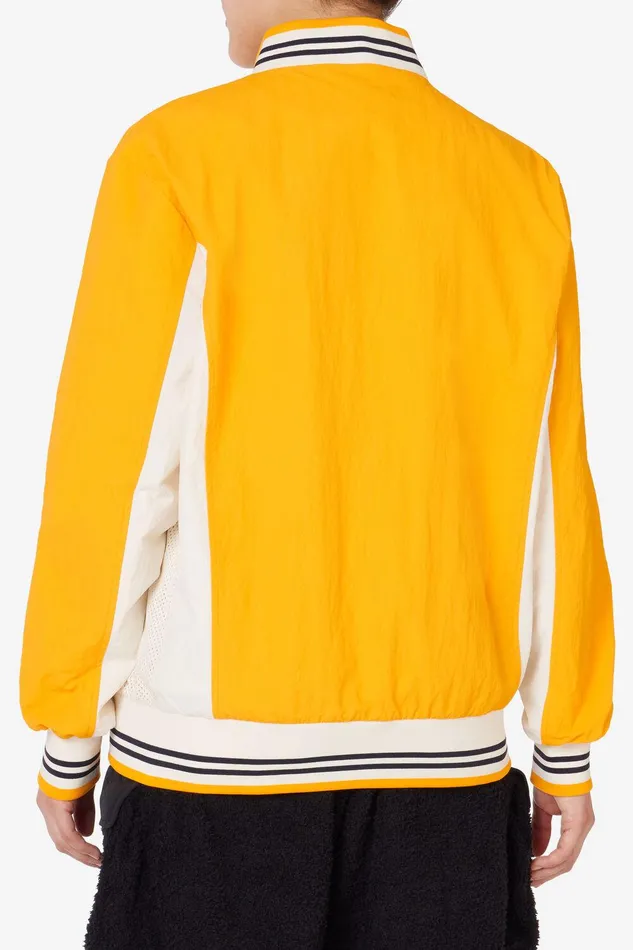Coats and Jackets Men Fila Crinkled Settanta Jacket 720 Yellow White