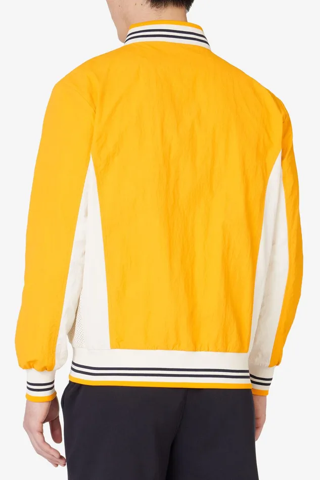 Coats and Jackets Men Fila Crinkled Settanta Jacket 720 Yellow White