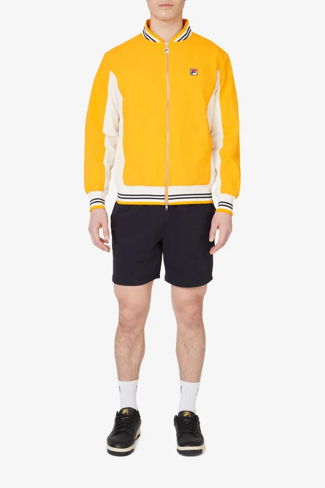 Coats and Jackets Men Fila Crinkled Settanta Jacket 720 Yellow White