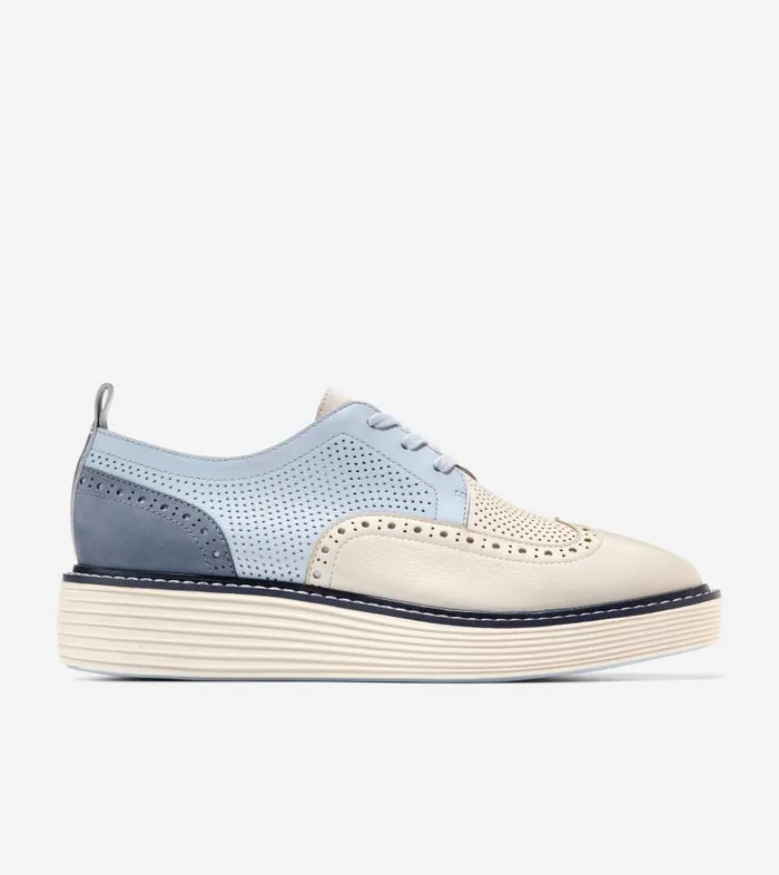 Cole Haan Oxfords Women Women039s riginalGrand Platform Wingtip Oxfords Blue