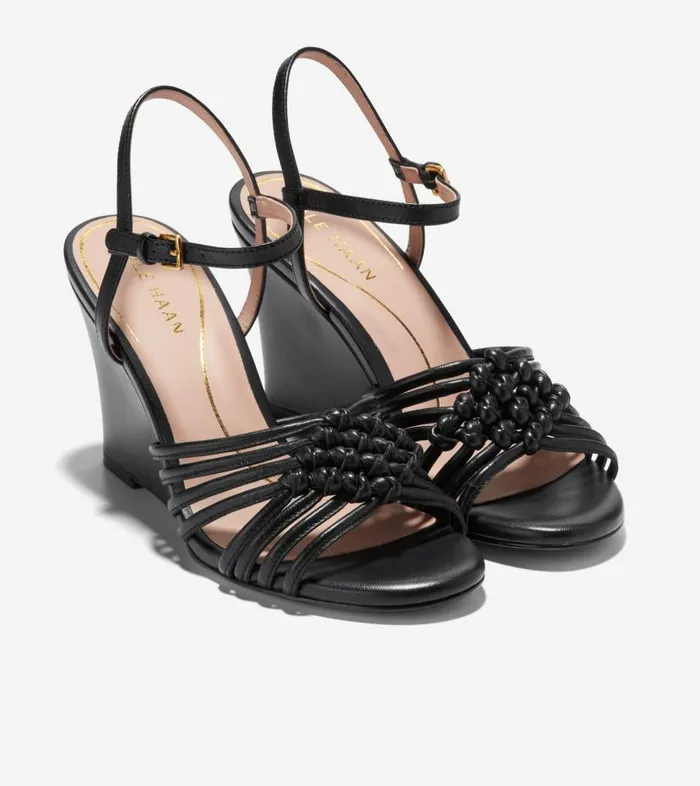 Cole Haan Sandals Women Women039s JITNEY KNOT WEDGE Black Cole Haan Sandals Women Women039s JITNEY KNOT WEDGE Black
