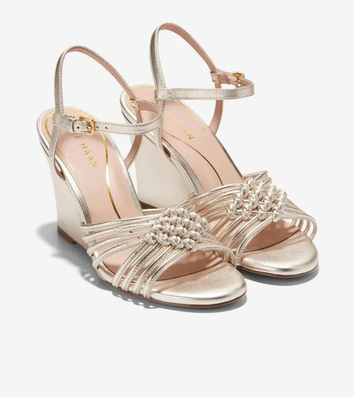 Cole Haan Sandals Women Women039s JITNEY KNOT WEDGE Gold Cole Haan Sandals Women Women039s JITNEY KNOT WEDGE Gold