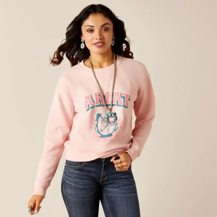College Sweatshirt Blushing Rose Women Ariat Sweatshirts and Hoodies