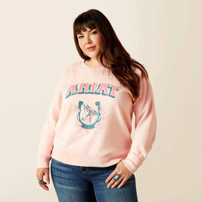 College Sweatshirt Blushing Rose Women Ariat Sweatshirts and Hoodies College Sweatshirt Blushing Rose Women Ariat Sweatshirts and Hoodies