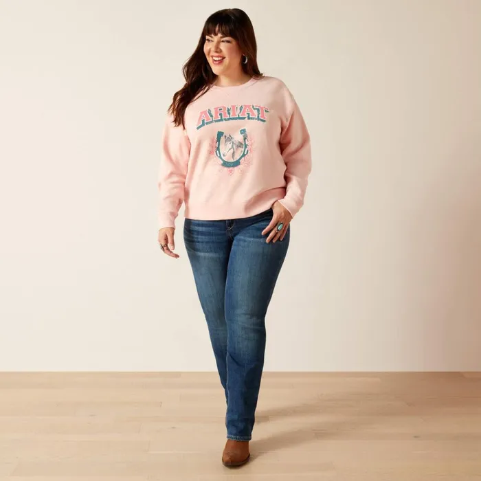 College Sweatshirt Blushing Rose Women Ariat Sweatshirts and Hoodies College Sweatshirt Blushing Rose Women Ariat Sweatshirts and Hoodies