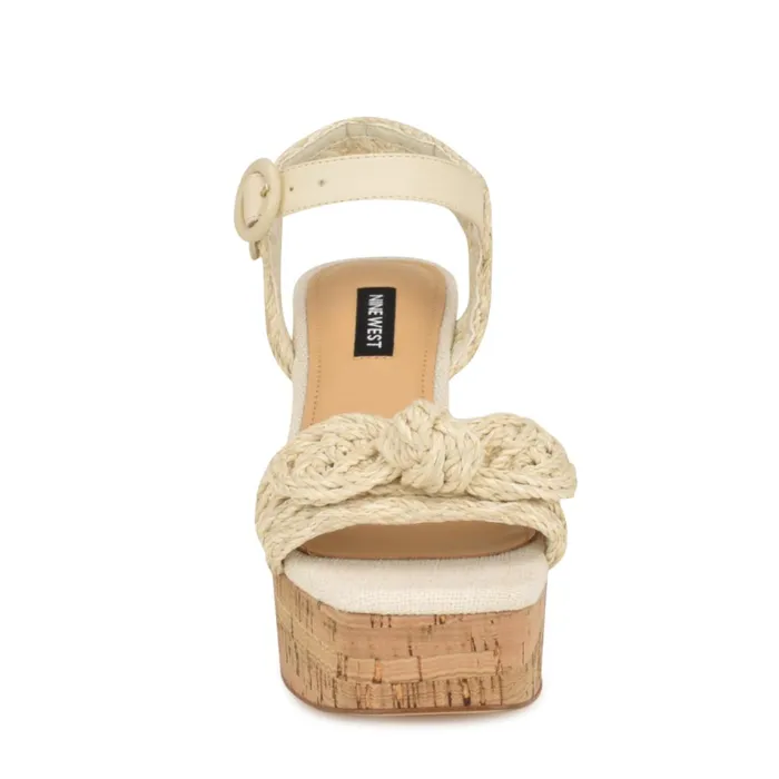 Comiele Platform Sandals Chic Cream Raffia Women Nine West Wedges Comiele Platform Sandals Chic Cream Raffia Women Nine West Wedges