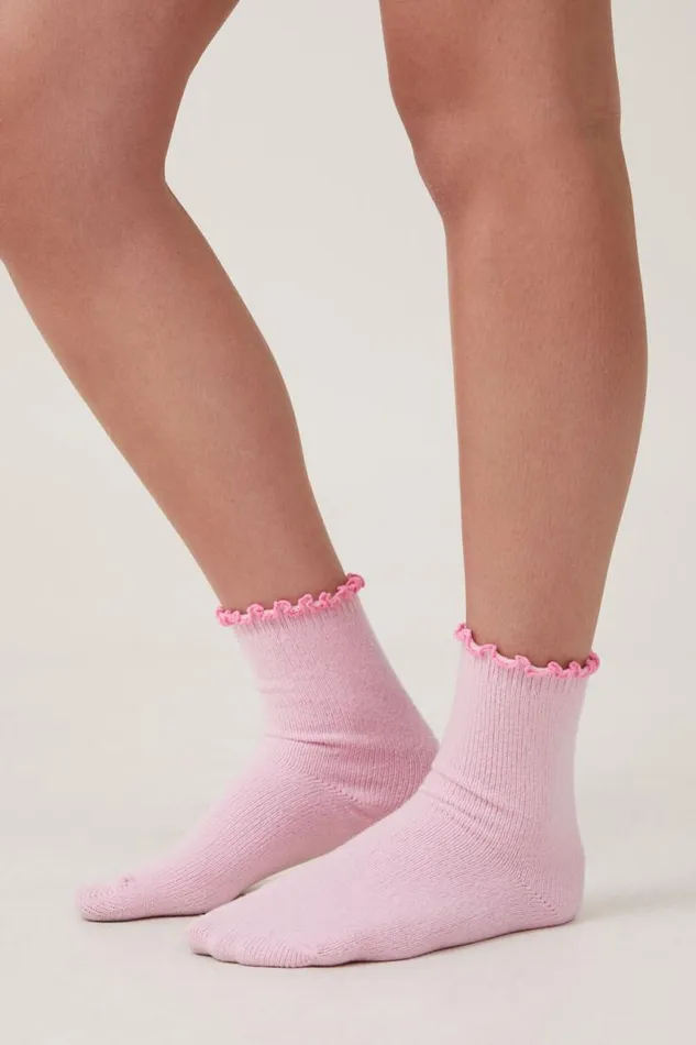Cotton On AccessoriesandSlippers Slouch Bed Sock Fairytale Pink Marle 8211 Women Cotton On AccessoriesandSlippers Slouch Bed Sock Fairytale Pink Marle 8211 Women