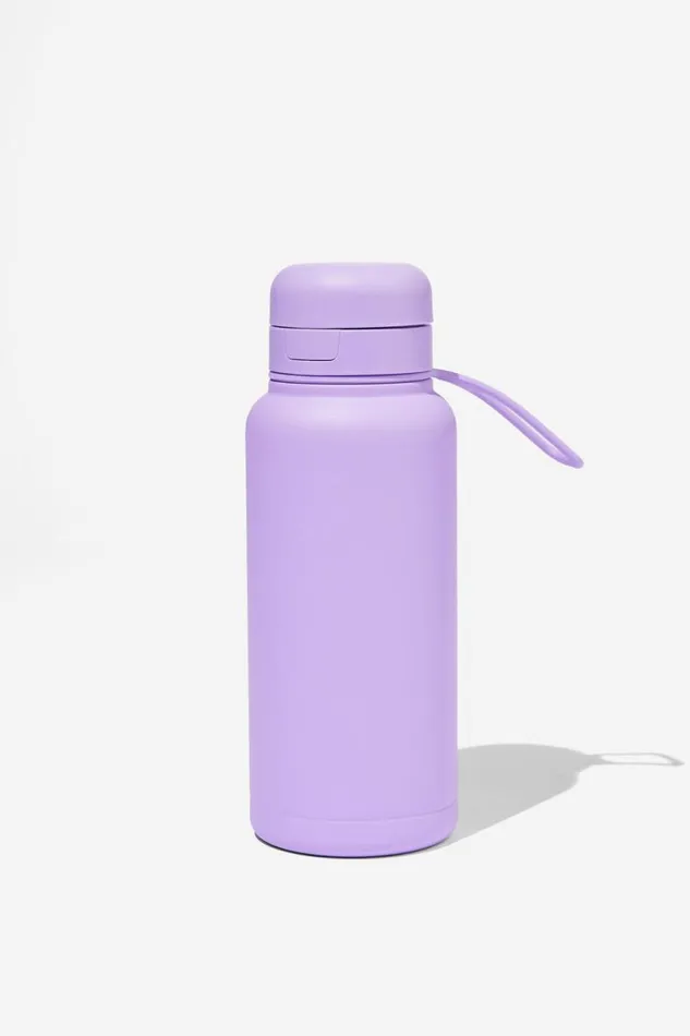 Cotton On Accessories Grab And Go Drink Bottle 1L Purple Rose 8211 Women