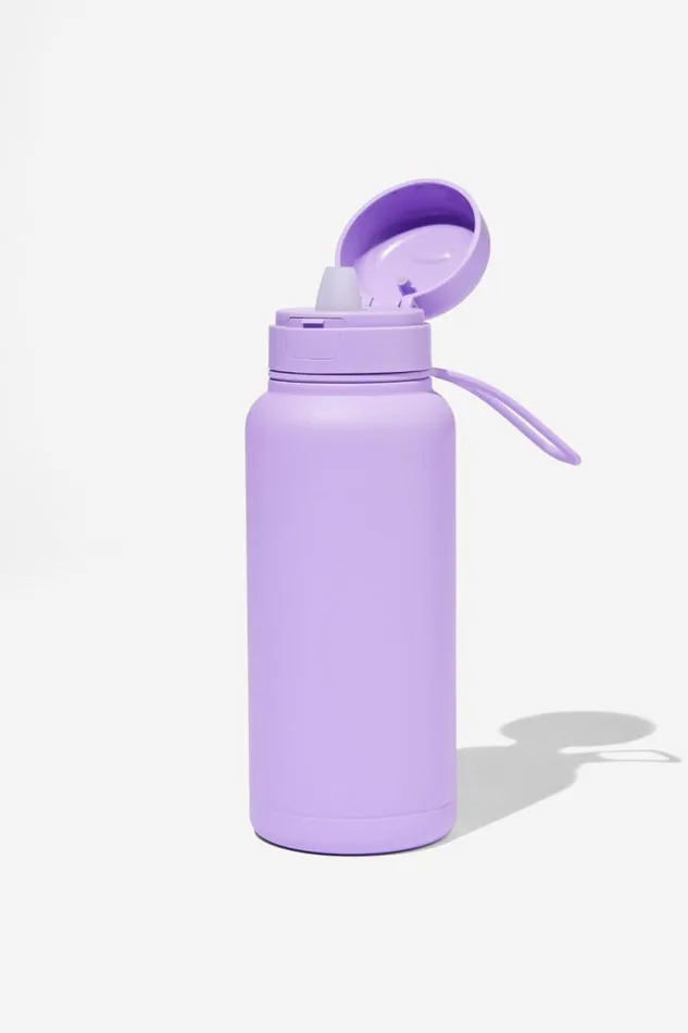 Cotton On Accessories Grab And Go Drink Bottle 1L Purple Rose 8211 Women