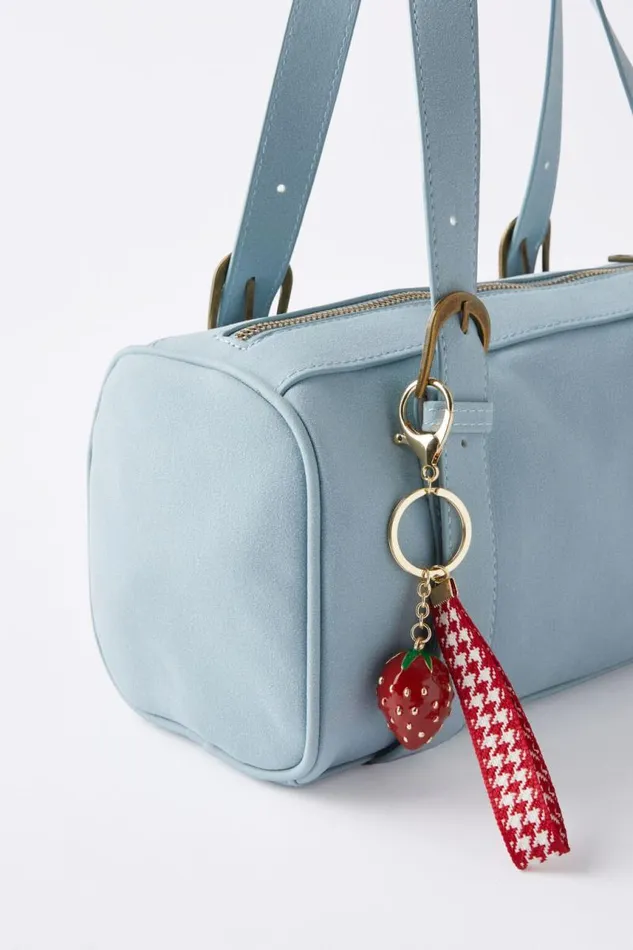 Cotton On BagsandBagCharms Bag Charm Large Enamel Strawberry 8211 Women