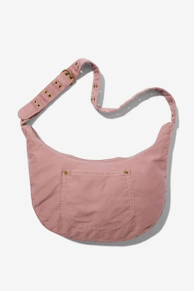 Cotton On BagsandBagCharms Bowie Crescent Cross Body Bag Cupid Pink Canvas 8211 Women