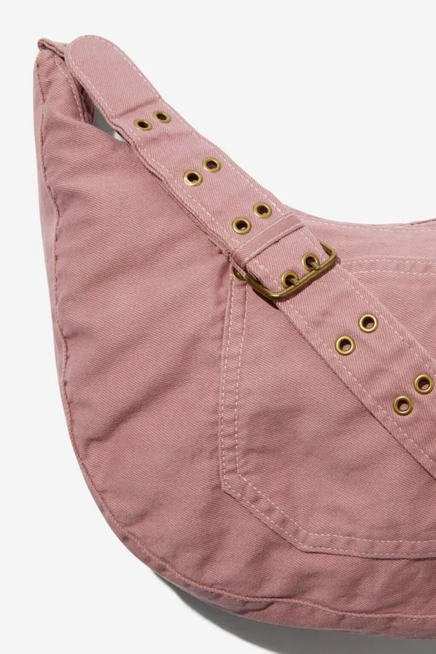 Cotton On BagsandBagCharms Bowie Crescent Cross Body Bag Cupid Pink Canvas 8211 Women Cotton On BagsandBagCharms Bowie Crescent Cross Body Bag Cupid Pink Canvas 8211 Women