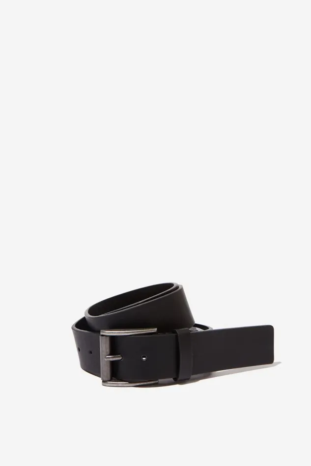 Cotton On Bags and Belts Square Buckle Pu Belt Black 8211 Men