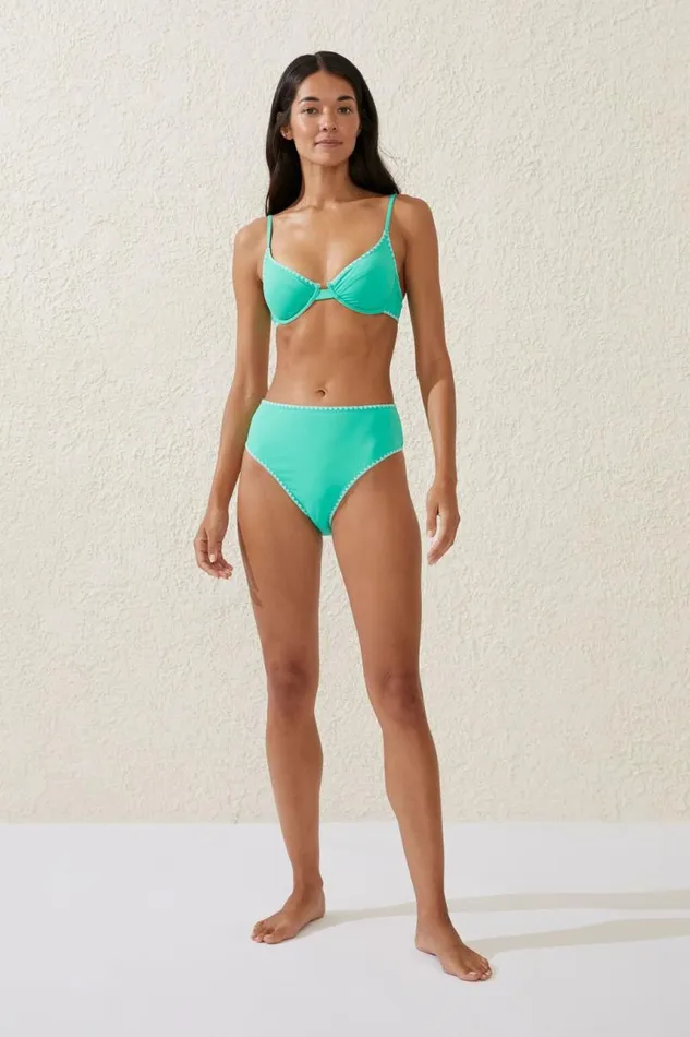 Cotton On Bikinis Balconette Bra Bikini Top Fresh Greenblanket Stitch 8211 Women Cotton On Bikinis Balconette Bra Bikini Top Fresh Greenblanket Stitch 8211 Women