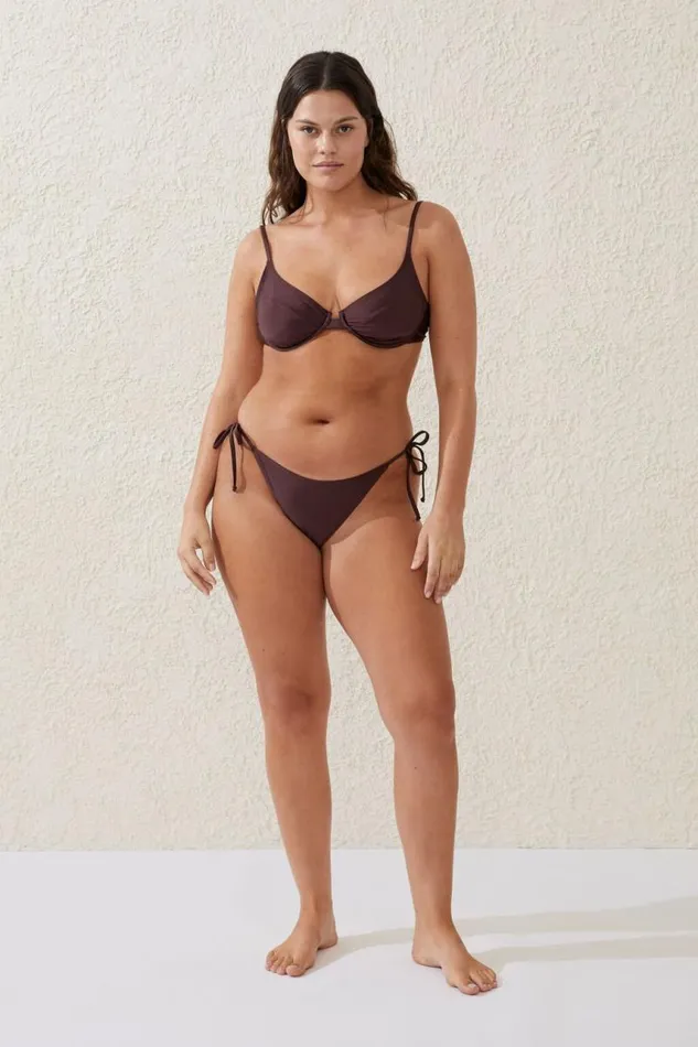 Cotton On Bikinis Balconette Bra Bikini Top Willow Brown Shimmer 8211 Women Cotton On Bikinis Balconette Bra Bikini Top Willow Brown Shimmer 8211 Women