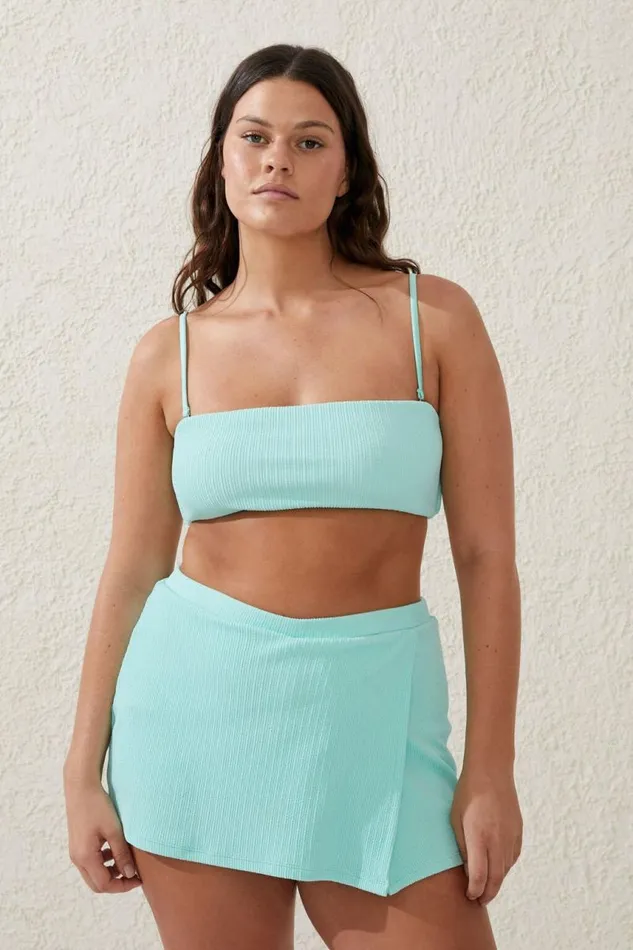 Cotton On Bikinis Bandeau Bikini Top Bleached Aqua Crinkle 8211 Women Cotton On Bikinis Bandeau Bikini Top Bleached Aqua Crinkle 8211 Women