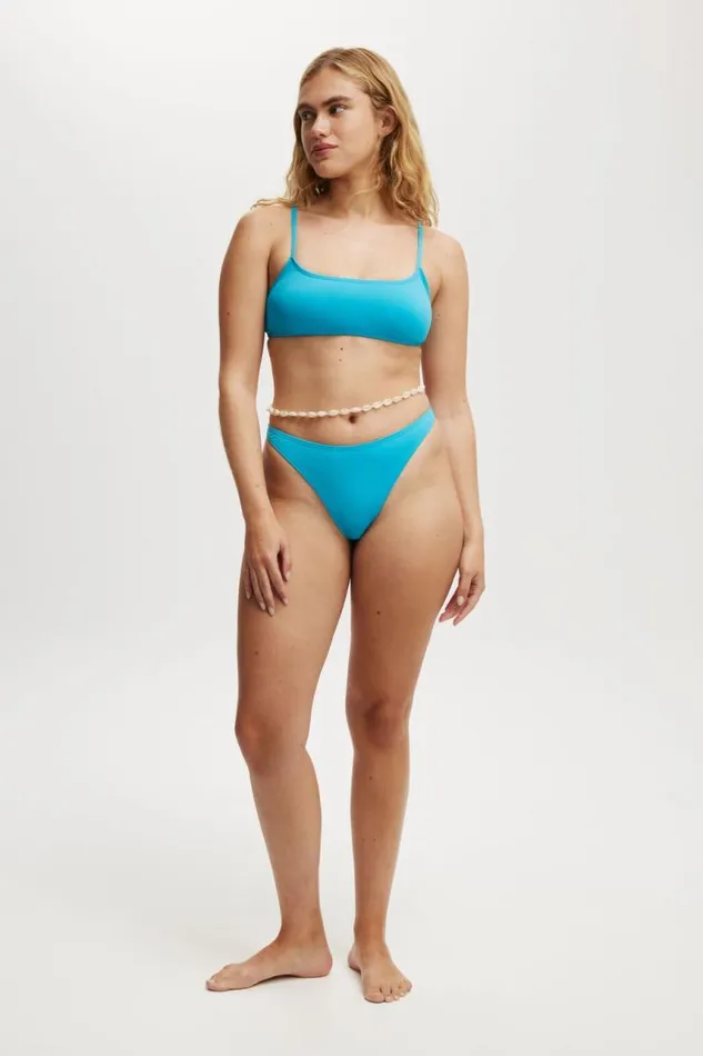 Cotton On Bikinis Refined High Side Thong Bikini Bottom Crystal Sea 8211 Women