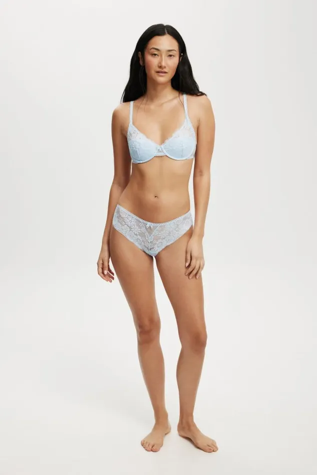 Cotton On Bras Holly Lace Lightly Lined Bra Eiffel Sky 8211 Women