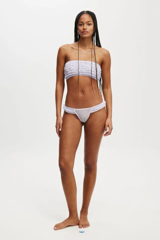 Cotton On Bras Rara Ruffle Bandeau Washed Thistle 8211 Women