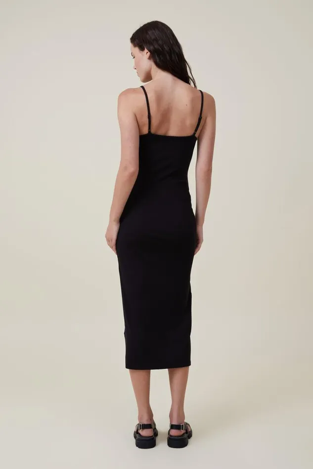 Cotton On Dresses Staple 90S Slip Maxi Dress Black 8211 Women