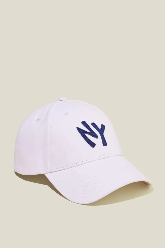 Cotton On Hats and Beanies 6 Panel Baseball Cap Whiteny 8211 Men