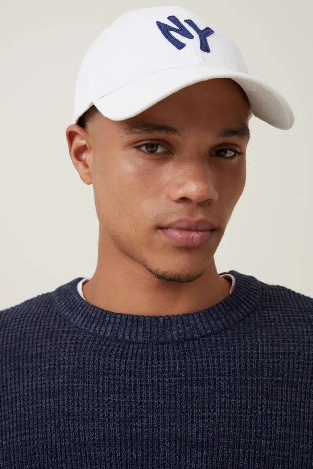 Cotton On Hats and Beanies 6 Panel Baseball Cap Whiteny 8211 Men Cotton On Hats and Beanies 6 Panel Baseball Cap Whiteny 8211 Men