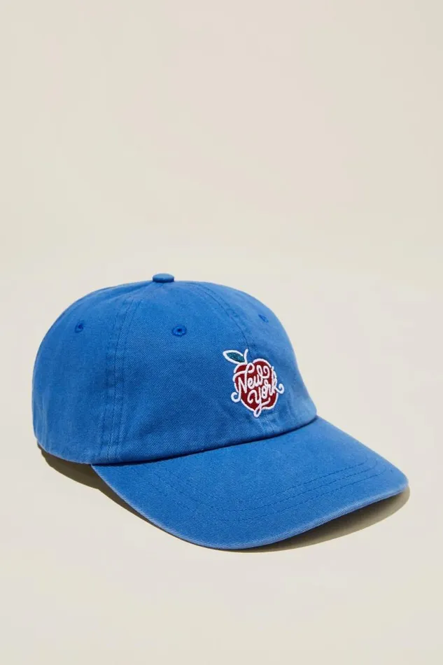 Cotton On Hats and Beanies Dad Hat Cobalt Bluenew York Apple 8211 Men