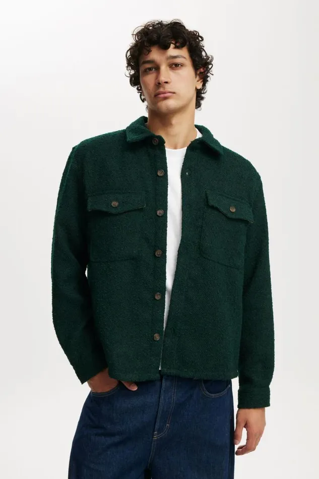 Cotton On Jackets Beckley Overshirt Emerald 8211 Men