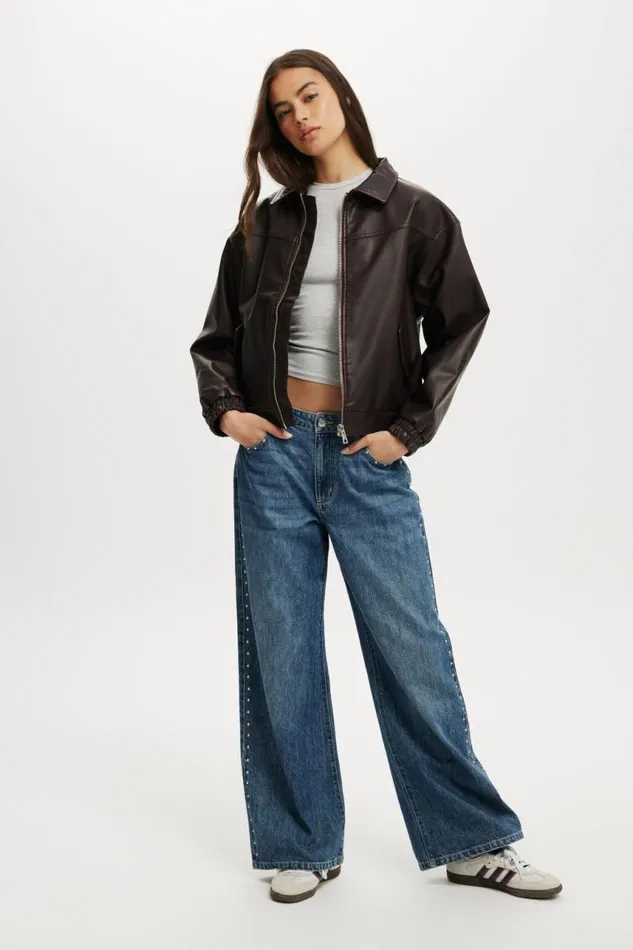 Cotton On Jackets Kai Bomber Jacket Cherry Choc 8211 Women