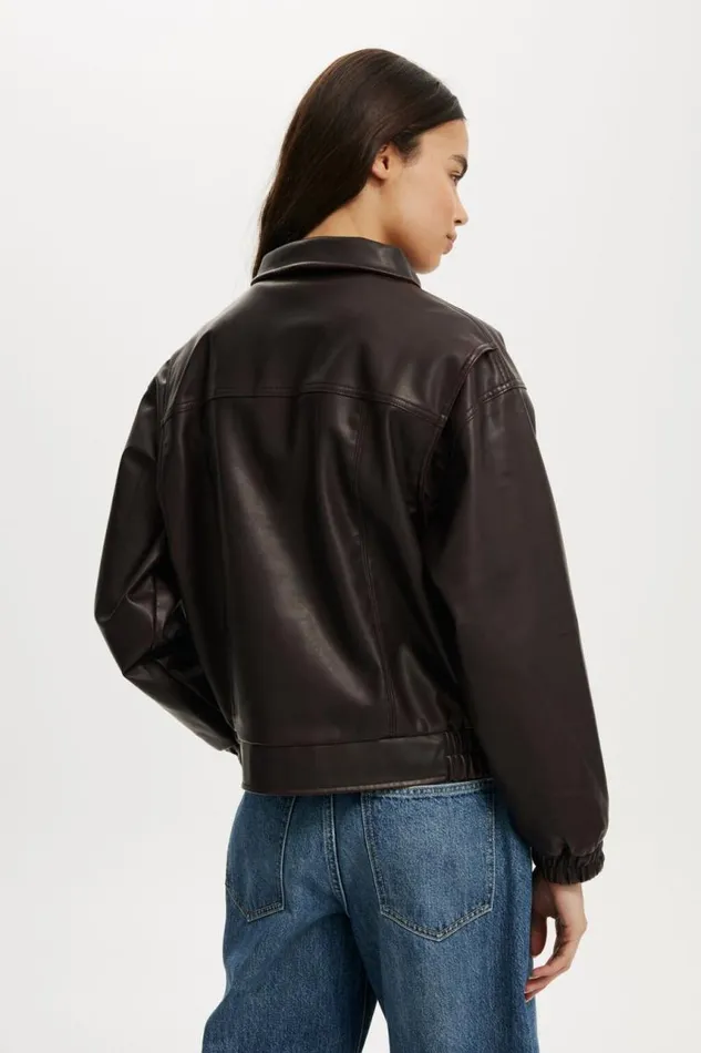 Cotton On Jackets Kai Bomber Jacket Cherry Choc 8211 Women