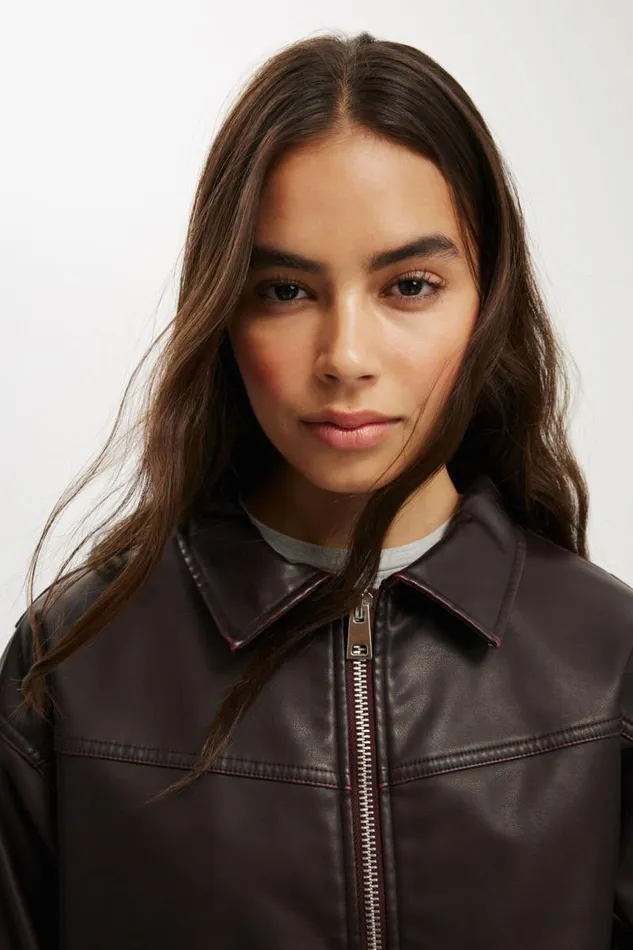Cotton On Jackets Kai Bomber Jacket Cherry Choc 8211 Women