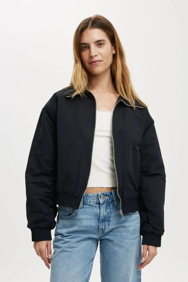 Cotton On Jackets Scout Collared Bomber Jacket Midnight 8211 Women