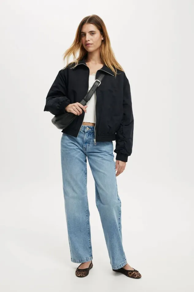 Cotton On Jackets Scout Collared Bomber Jacket Midnight 8211 Women