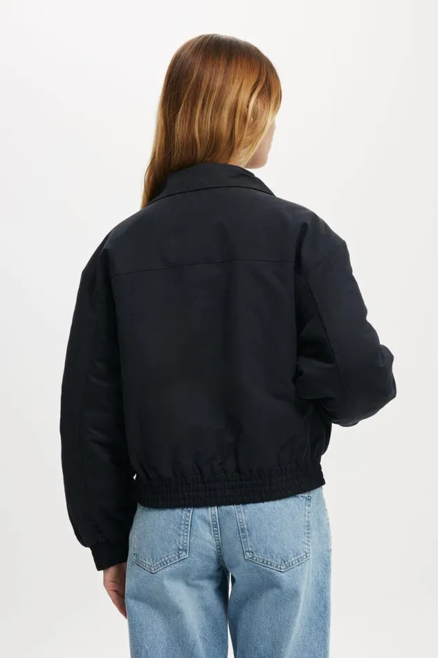 Cotton On Jackets Scout Collared Bomber Jacket Midnight 8211 Women
