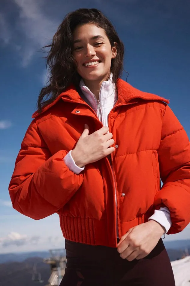 Cotton On Jackets The Mother Puffer Knitted Jacket Raspberry 8211 Women