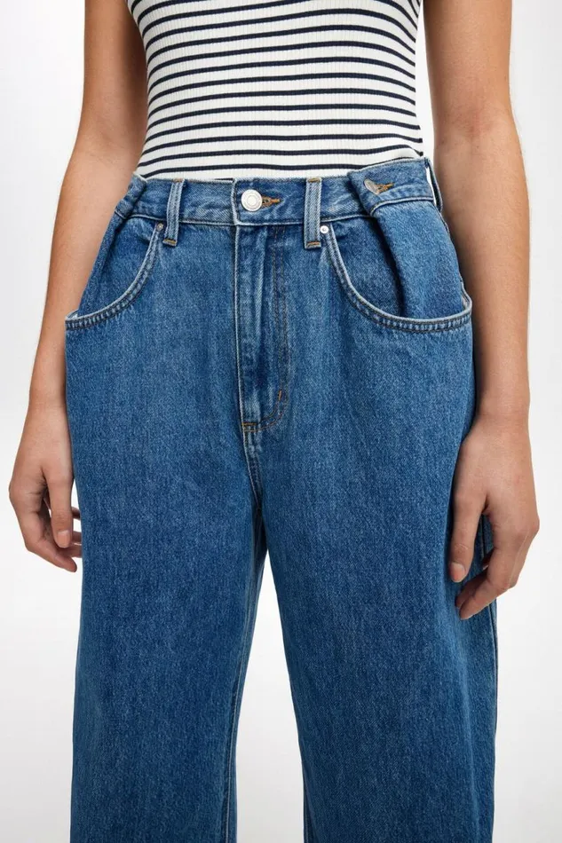 Cotton On Jeans Adjustable Wide Jean Sea Blue 8211 Women Cotton On Jeans Adjustable Wide Jean Sea Blue 8211 Women