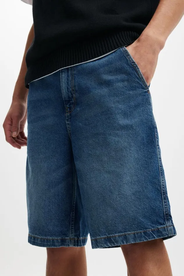 Cotton On Jeans Baggy Denim Short Shock Blue Wash 8211 Men Cotton On Jeans Baggy Denim Short Shock Blue Wash 8211 Men