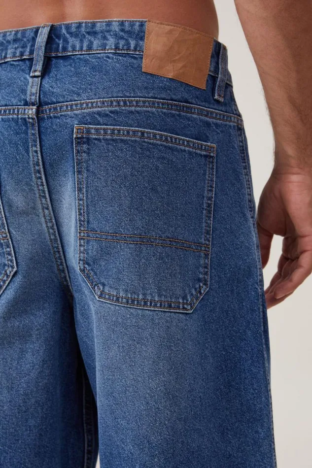 Cotton On Jeans Baggy Denim Short Shock Blue Wash 8211 Men Cotton On Jeans Baggy Denim Short Shock Blue Wash 8211 Men