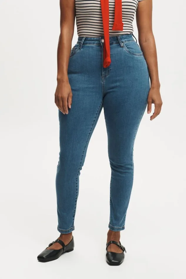 Cotton On Jeans Curvy High Stretch Skinny Jean Sea Blue 8211 Women Cotton On Jeans Curvy High Stretch Skinny Jean Sea Blue 8211 Women